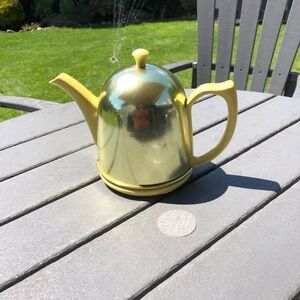 Vintage Hall pottery teapot MCM with aluminum felt lined warming cover- USA made